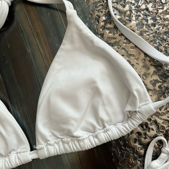 Becca Cheryl sliding triangle top sz D & Demi hipster side tie bottoms sz large - Picture 9 of 9